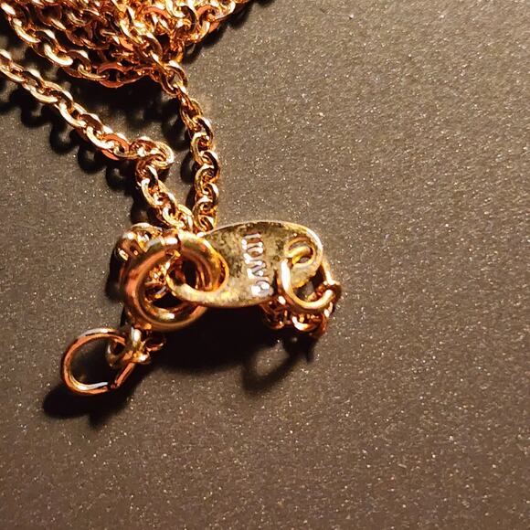 Sparkling Kitty Cat Pendant Necklace GT w Clear Rhinestones Vintage Avon 1990's - Picture 16 of 16